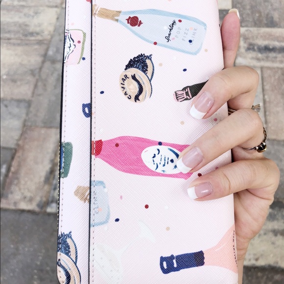 NWT Kate Spade Pink Lacey Zip Wallet Pink - Picture 3 of 5